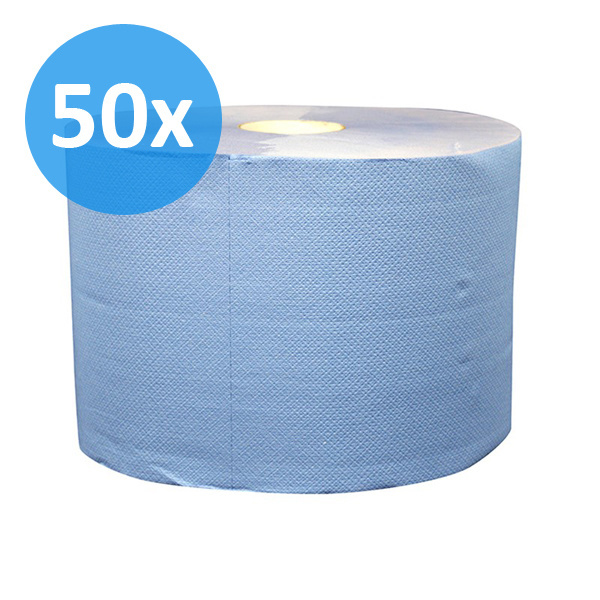 Eigen merk PALLET Uierpapier, 1000 vel. 22cm, 2-laags, tissue blauw, verlijmd