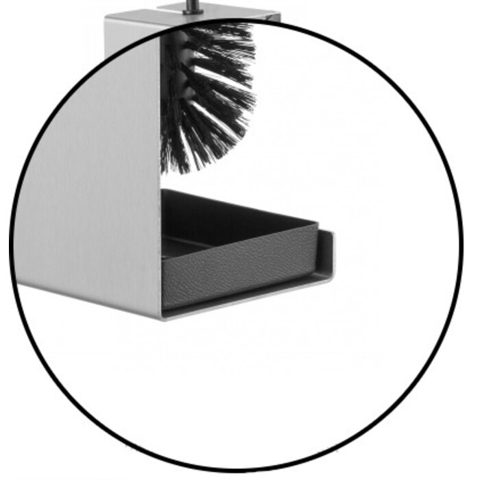 Qbic-line Opvangbakje tbv Qbic Line toiletborstel QTBH