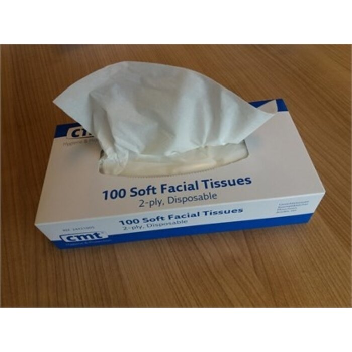 CMT CMT soft facial tissues, 2-laags, wit, 20x20cm, 36x100st