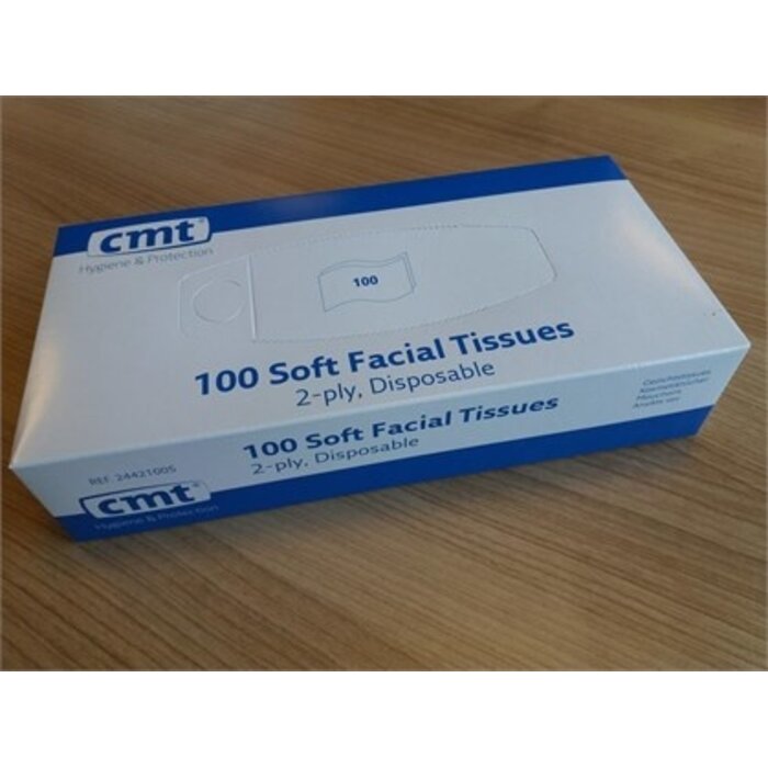 CMT CMT soft facial tissues, 2-laags, wit, 20x20cm, 36x100st