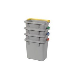 Grijze emmer 4,5 liter met rode hendel