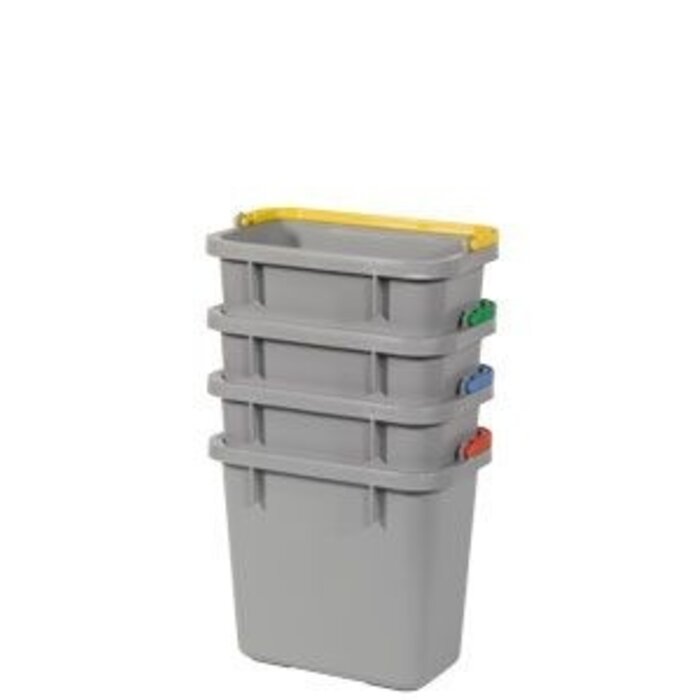 Grijze emmer 4,5 liter met rode hendel