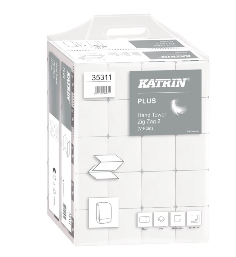 Katrin PALLET Katrin Plus ZZ-handdoekjes - 2-laags wit