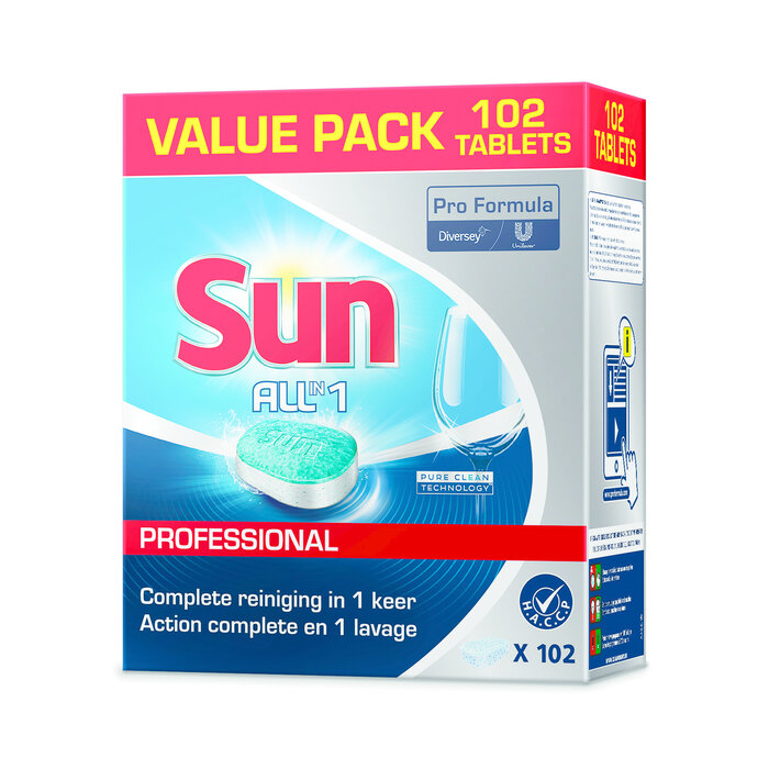 Johnson Diversey Sun Pro Formula All-in-1 Vaatwastabletten 102 st.
