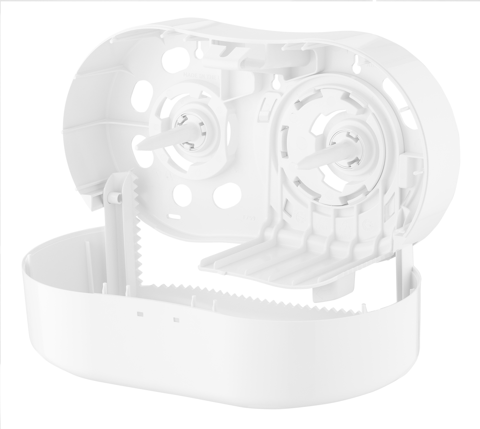 PlastiQline 2rolshouder kunststof (kokerloos)