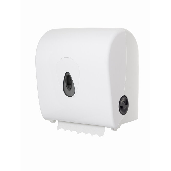 PlastiQline Handdoekroldispenser kunststof wit mini