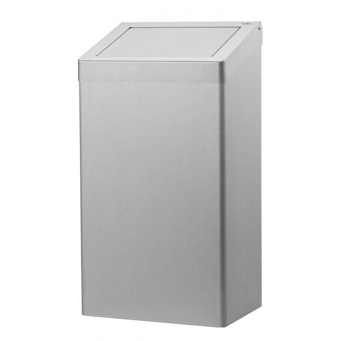 Basicline Afvalbak 50 liter RVS