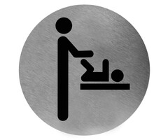 Mediclinics Pictogram luierverschoning RVS