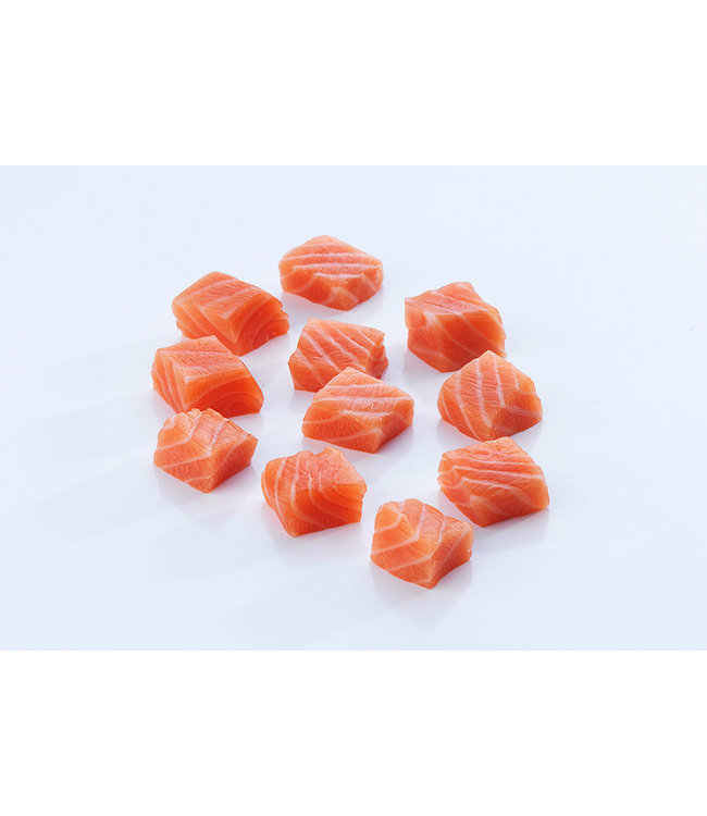 Zalmfilet in stukjes  gesneden (Faeröer Eilanden)