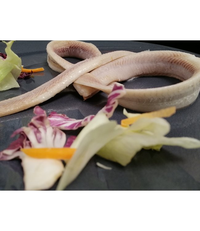 Gerookte paling filet per 100 gram