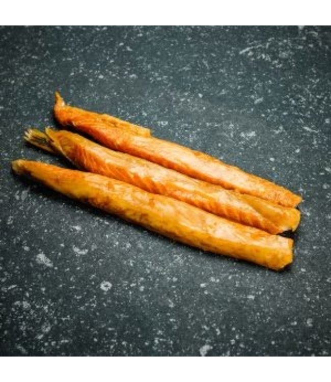 Warm gerookte zalm buiken 2 stuks (+/-180 gram)