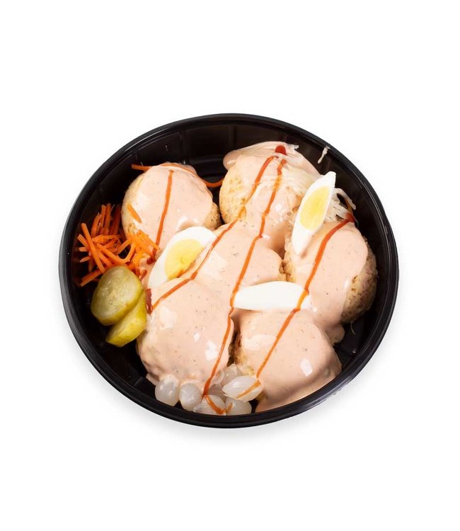 Zalm salade 6 bollen