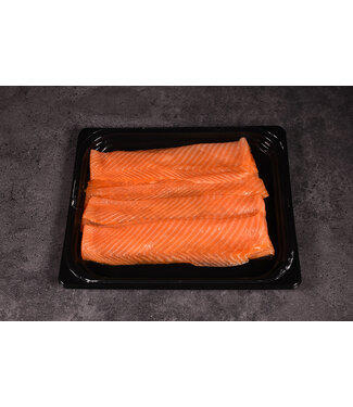 Koud gerookte zalm 500 gram (lang gesneden)