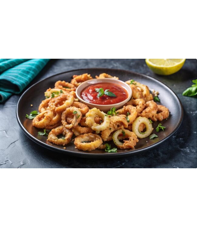 Inktvis ringen gepaneerd   / Squid Rings /