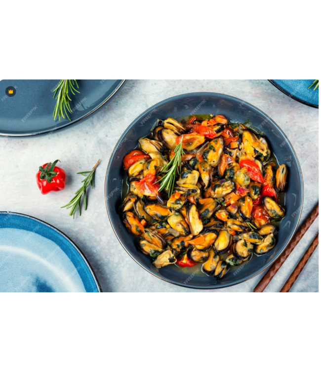 Mossel vlees gekookt