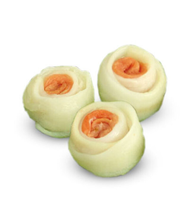 Scholfilet  rolletjes met zalm