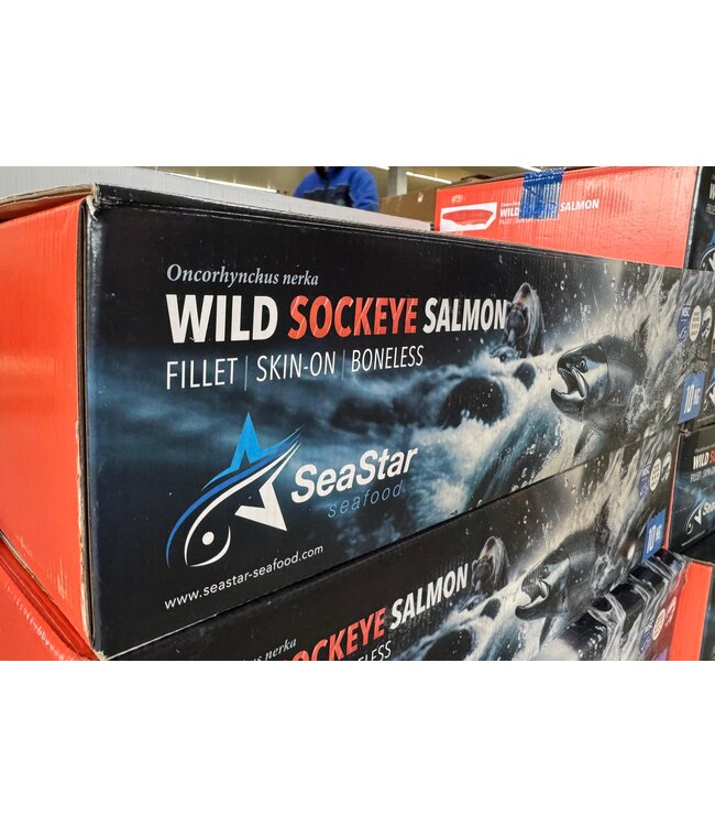 Doos wilde  Sockeye zalmfilet met huid (MSC)