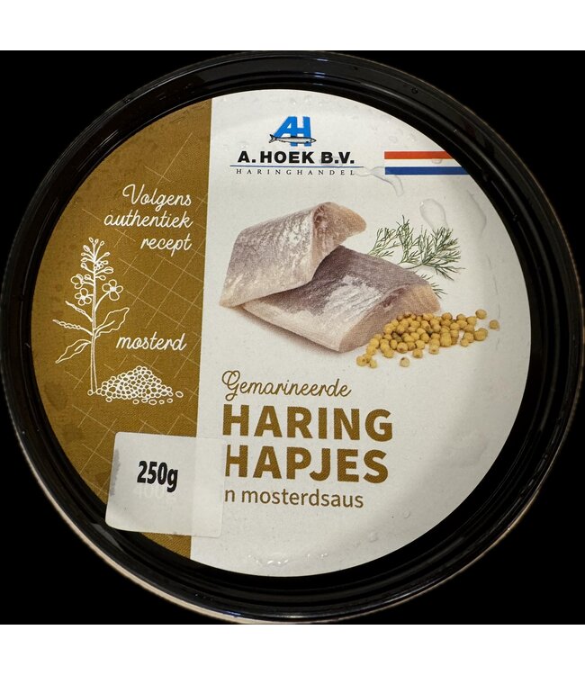 Gemarineerde Haring hapjes in mosterdsaus