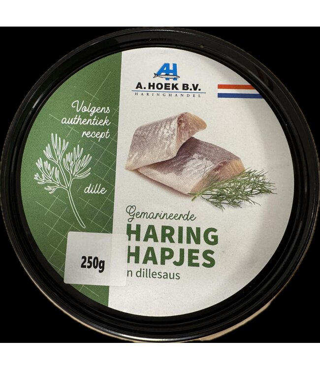 Gemarineerde Haring hapjes in dillesaus