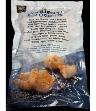 Gamba Black Tiger  gepeld & schoon 1 Zak Gamba Black Tiger  gepeld & schoon 1 Zak