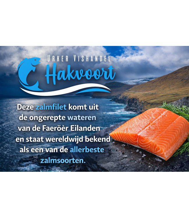 Zalmfilet in stukjes  gesneden (Faeröer Eilanden)