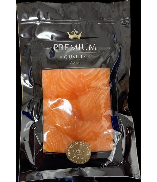 Koud gerookte Schotse zalm breed en dun gesneden