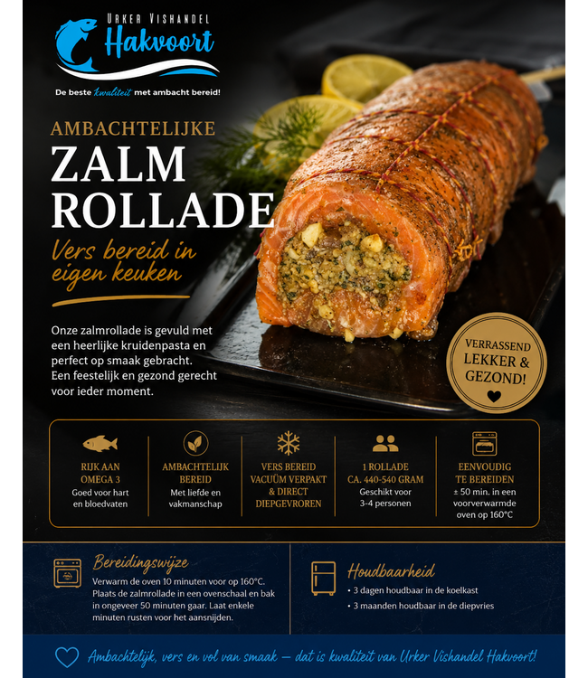 Ambachtelijke Zalm rollade (Uit eigen keuken)