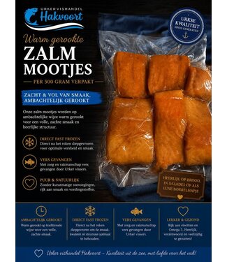 Warm gerookte zalm moten 500 gram