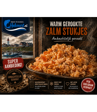 Warm gerookte zalm stukjes 250 gram