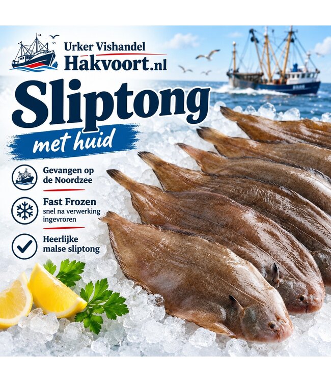Sliptong met huid