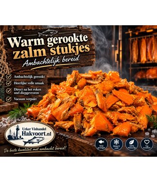 Warm gerookte zalm stukjes 250 gram
