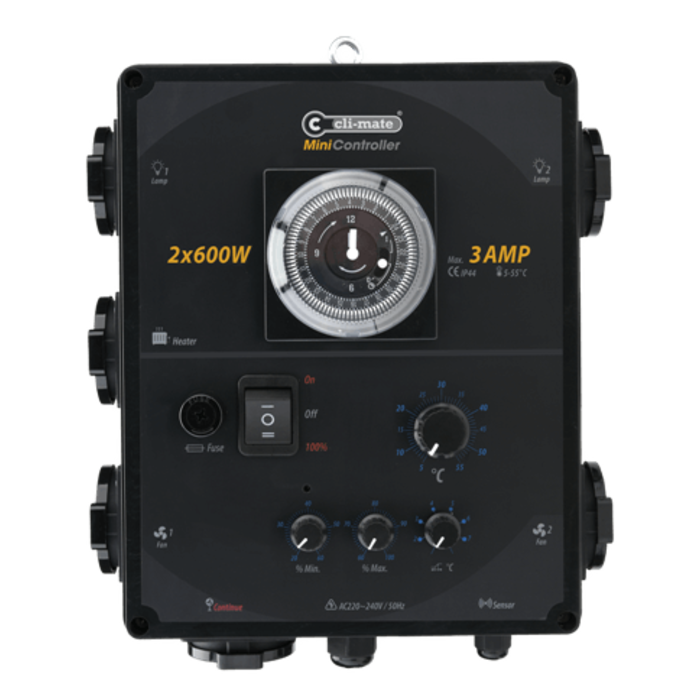 Cli-mate Cli-mate Mini-controller - (2 x 600W + 3 Amp / 4 x 600W + 7 Amp)