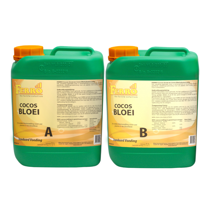 Ferro Ferro Standaard Cocos Bloei A + B ~ Bloei Voeding