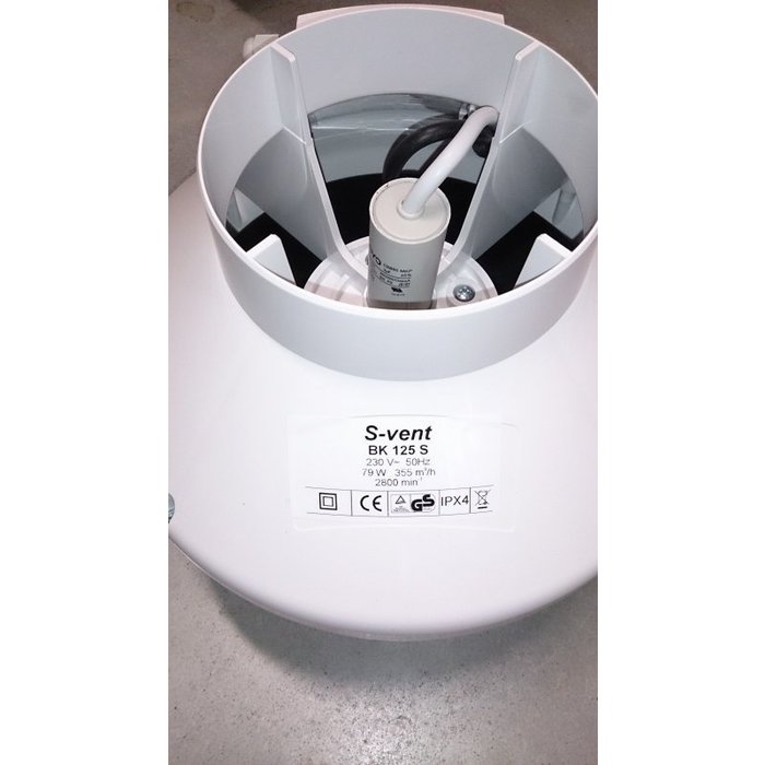 S-Vent S-Vent Tube fan - BK