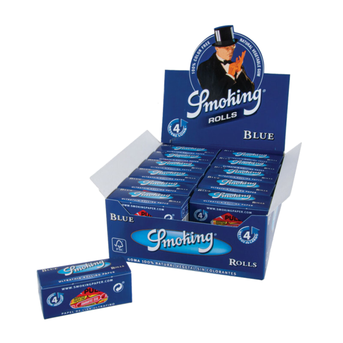 Smoking Smoking Rolls Blue 53mm 24 Pieces ~ 4 meter Roll of Rolling Paper