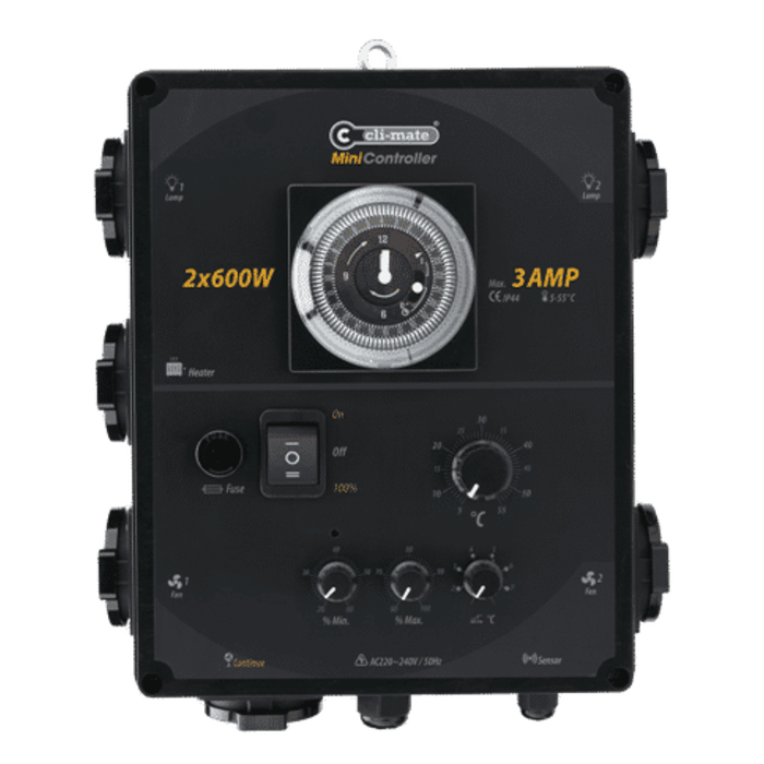 Cli-mate Cli-mate Mini-Controller Humi - (2 x 600W + 3 Amp / 4 x 600W + 7 Amp)