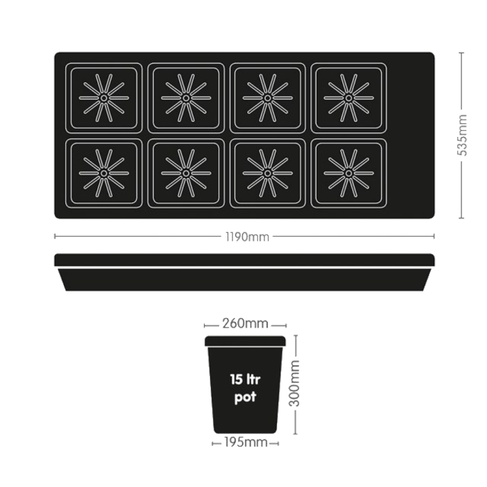 Autopot AutoPot Auto8 Tray System ~ Growing System