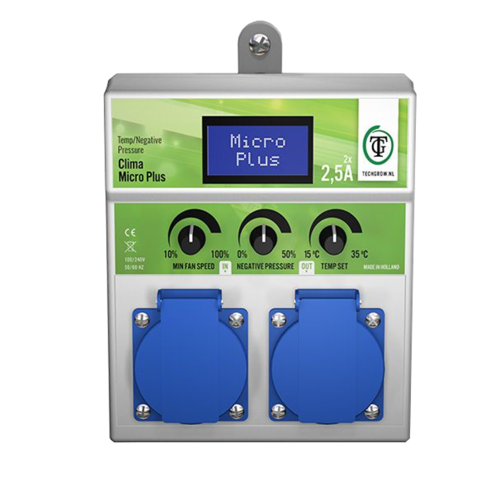 TechGrow TechGrow Micro Plus Temp/Negative Pressure Control 2x2.5A