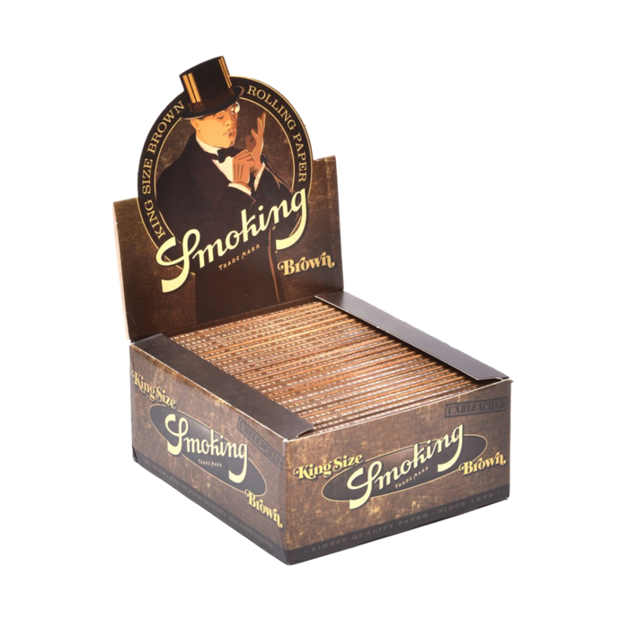 Smoking Smoking Brown King Size Slim 50 stuks ~ Ongebleekte Vloei
