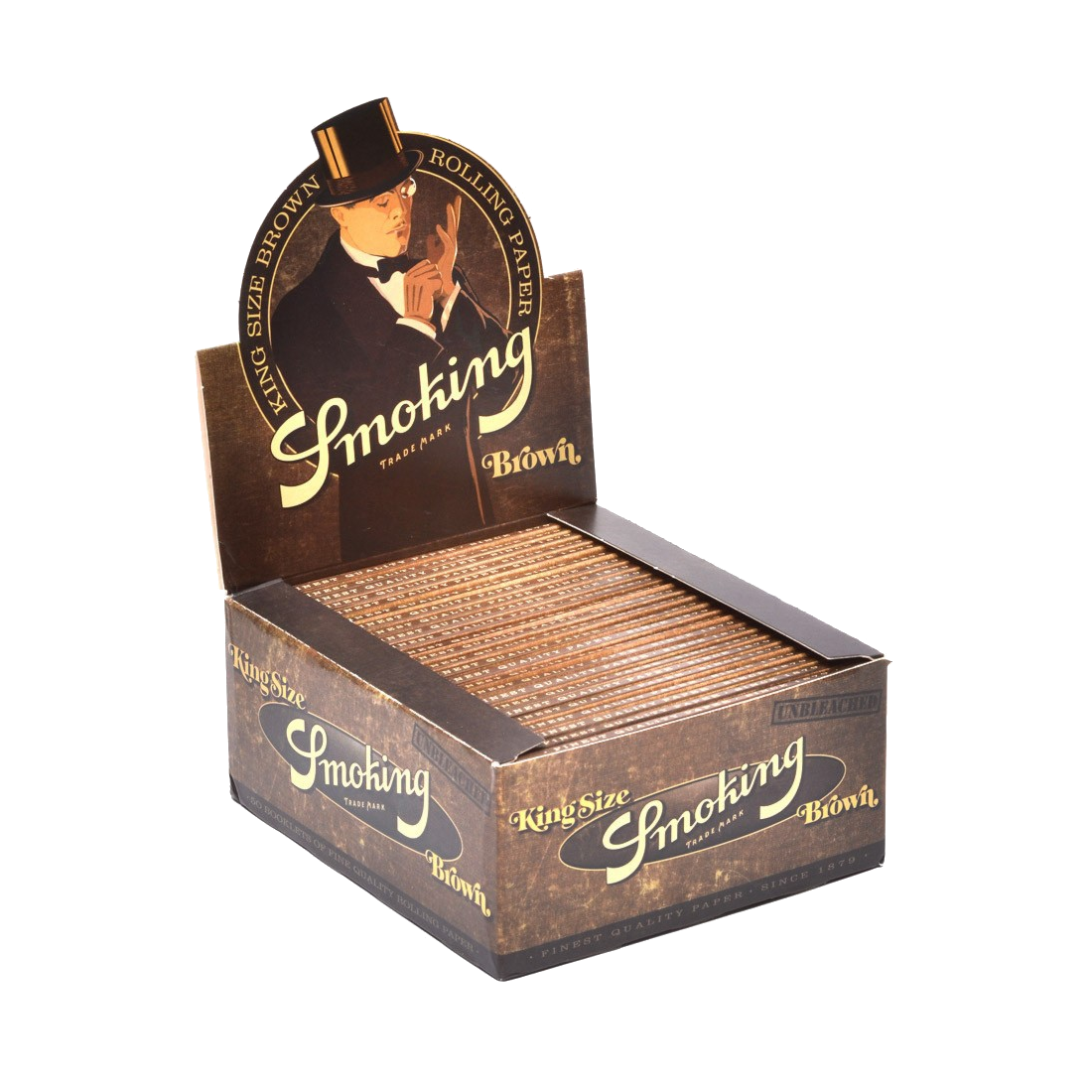 Smoking Brown King Size Slim 50 Pieces ~ Unbleached Rolling Papers Eugardencenter 9878