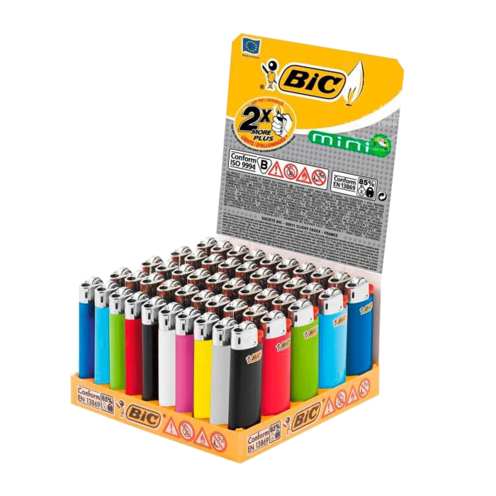 BIC BIC Mini Standard Lighters 50 pieces ~ Flint Lighters