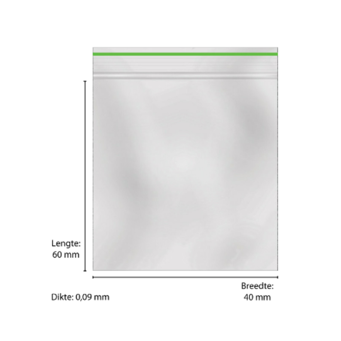 Greenline Gripzak Klein 0.09mm ~ Verpakt per 1000