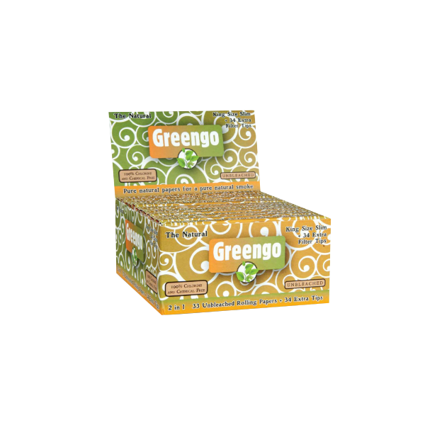 Greengo Greengo Unbleached King Size Slim 2 in 1 | 24 stuks afbeelding