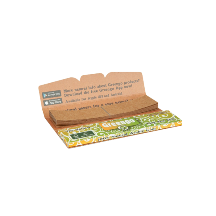 Greengo Greengo Unbleached King Size Slim 2 in 1 | 24 pieces ~ Rolling Papers & Tips
