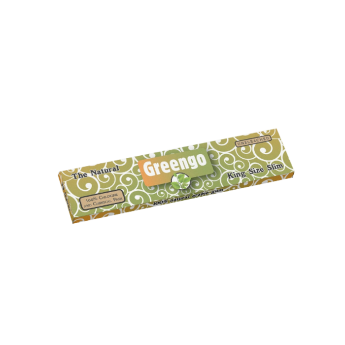 Greengo Greengo Unbleached King Size Slim 50 stuks ~ Ongebleekte Vloei