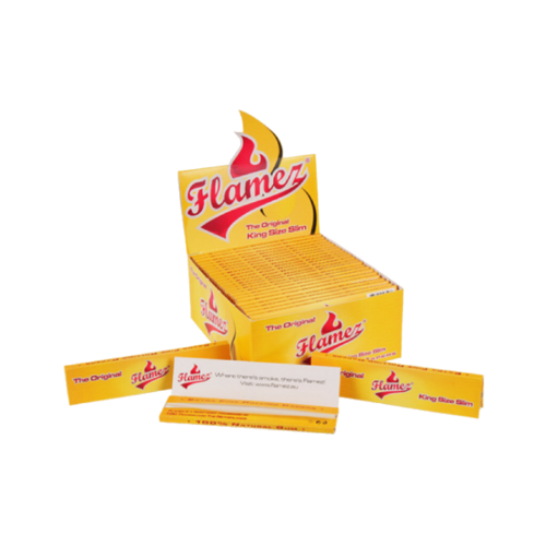 Flamez Flamez Yellow King Size Slim Box 50 stuks ~ Vloei