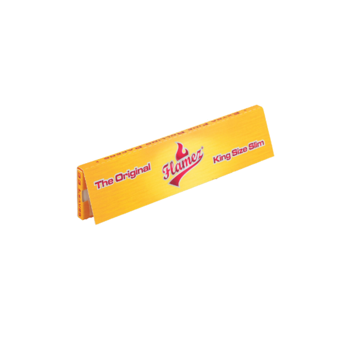 Flamez Flamez Yellow King Size Slim Box 50 pieces ~ Rolling Papers