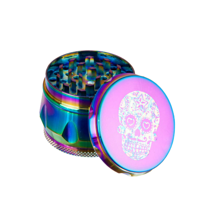 Rainbow Skull Grinder 50mm ~ Crusher