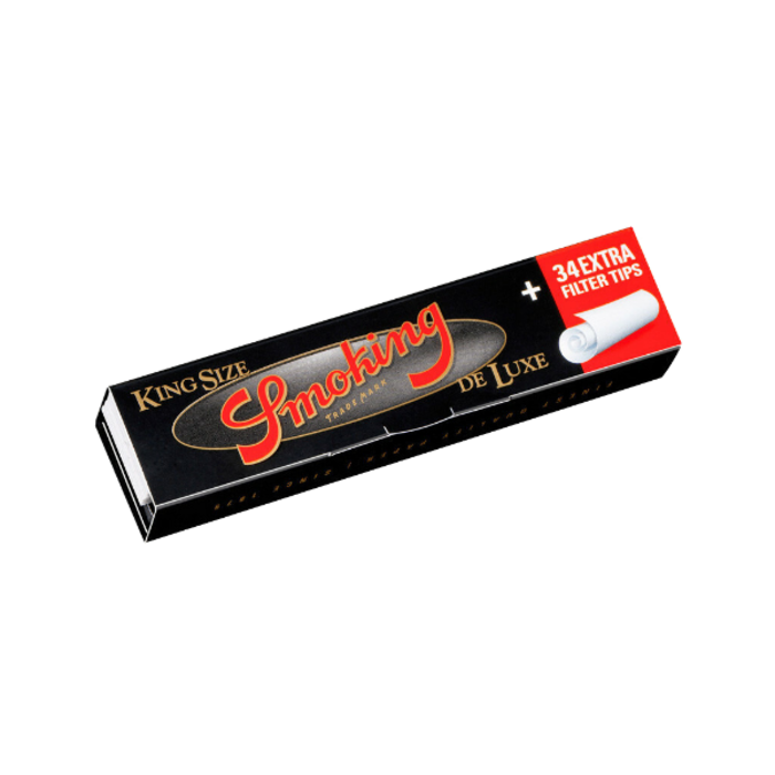 Smoking Smoking King Size Black 2 in 1 | 24 pieces ~ Rolling Papers & Tips