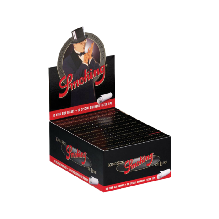 Smoking Smoking King Size Black 2 in 1 | 24 stuks ~ Vloei & Tip